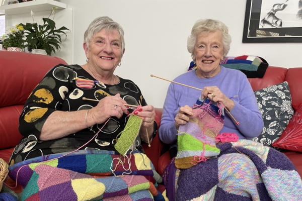Rugs with Love members Pauline Glover and Doone Winnall