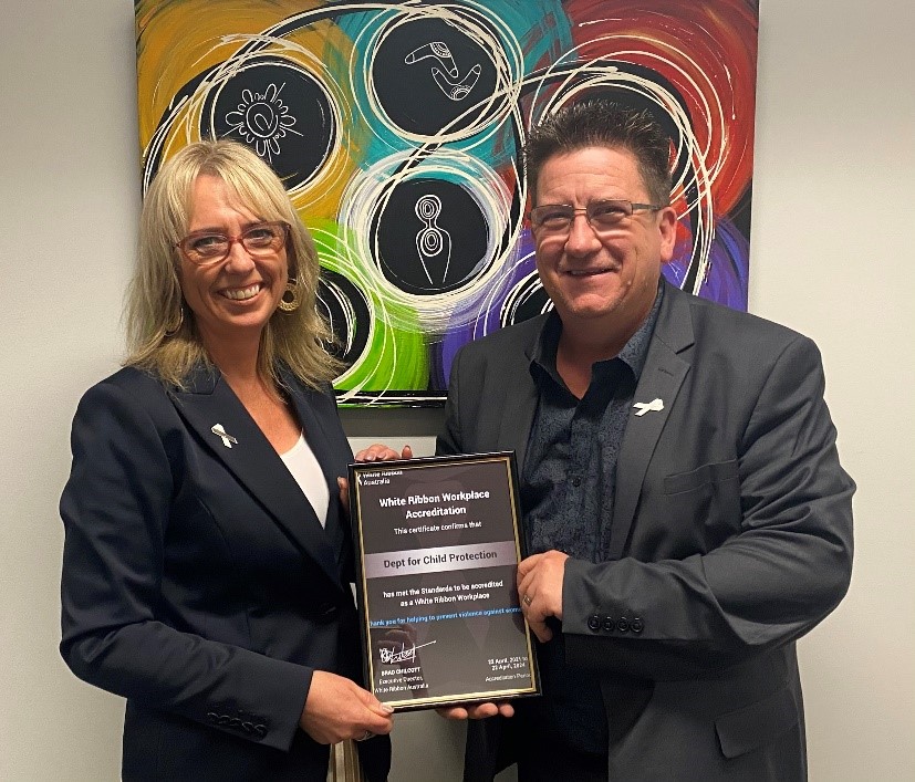 DCP’s Executive Director Service Delivery and Practice Sue Macdonald and Chief Human Resources Officer Michael Burton